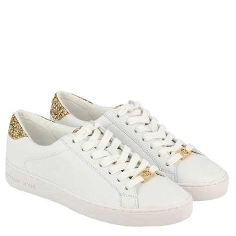 sneaker michael kors wit|Michael Kors silver sneakers.